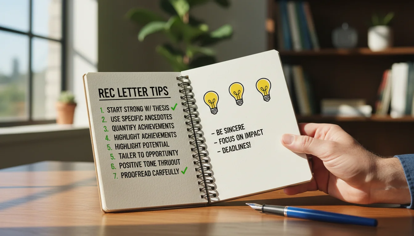 Key tips for recommendation letters