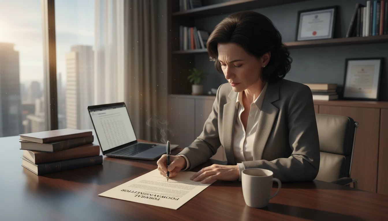 Professional writing a recommendation letter