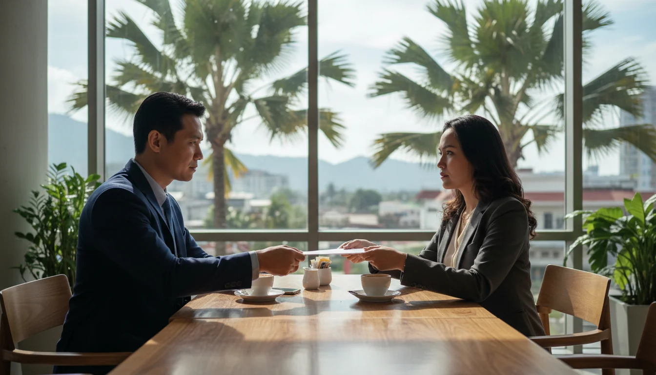 Colleagues discussing recommendation