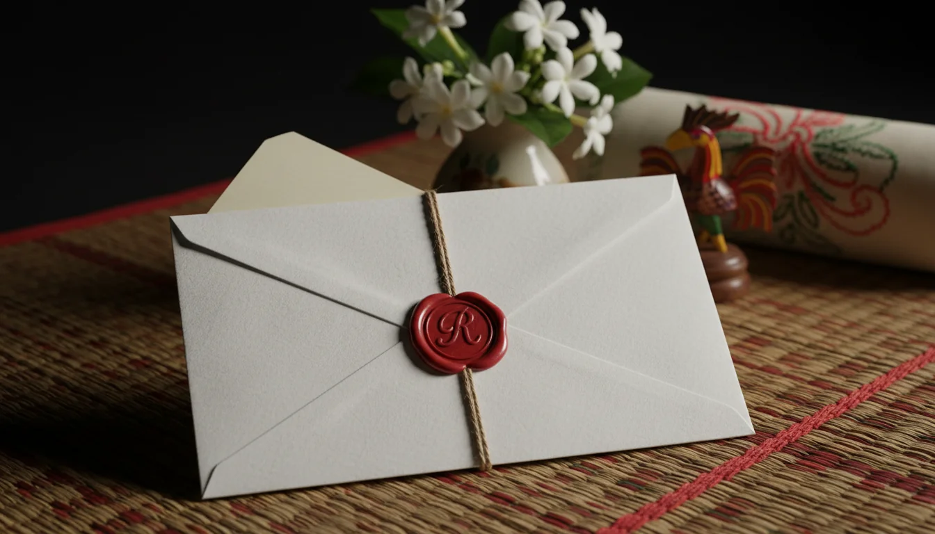 Sealed envelope with letter