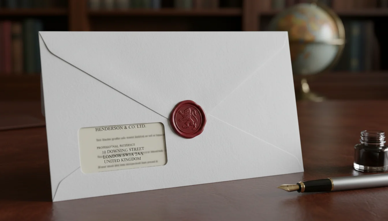 Sealed envelope with reference letter