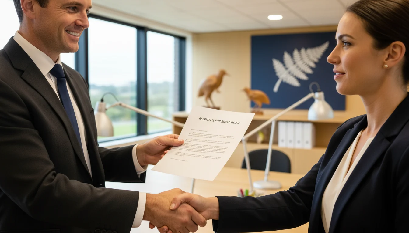 Handing over employment reference