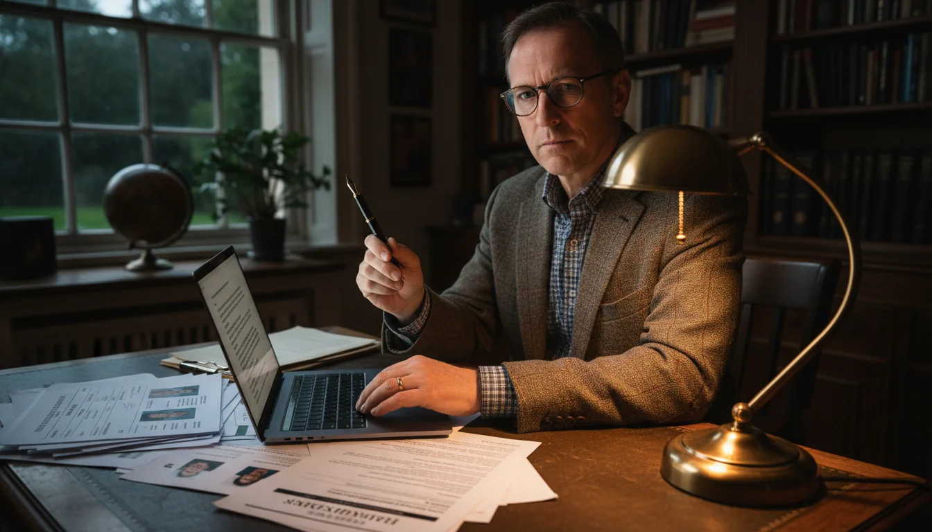 Professor writing recommendation letter