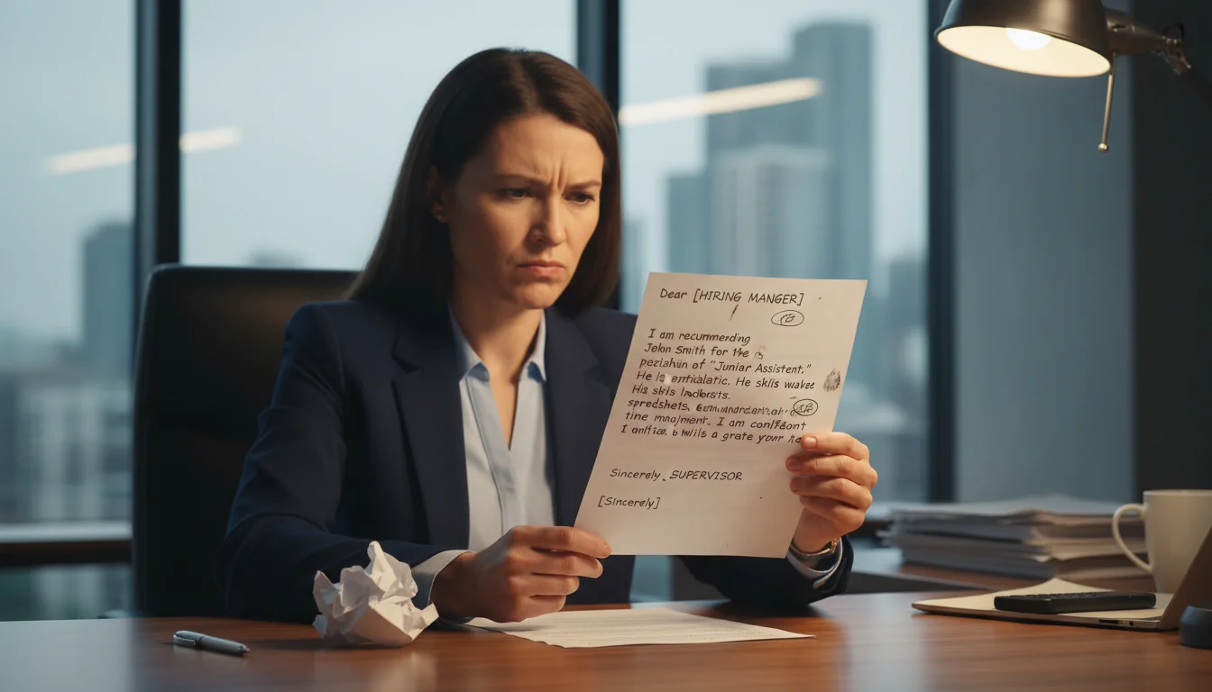 Mistake in recommendation letter