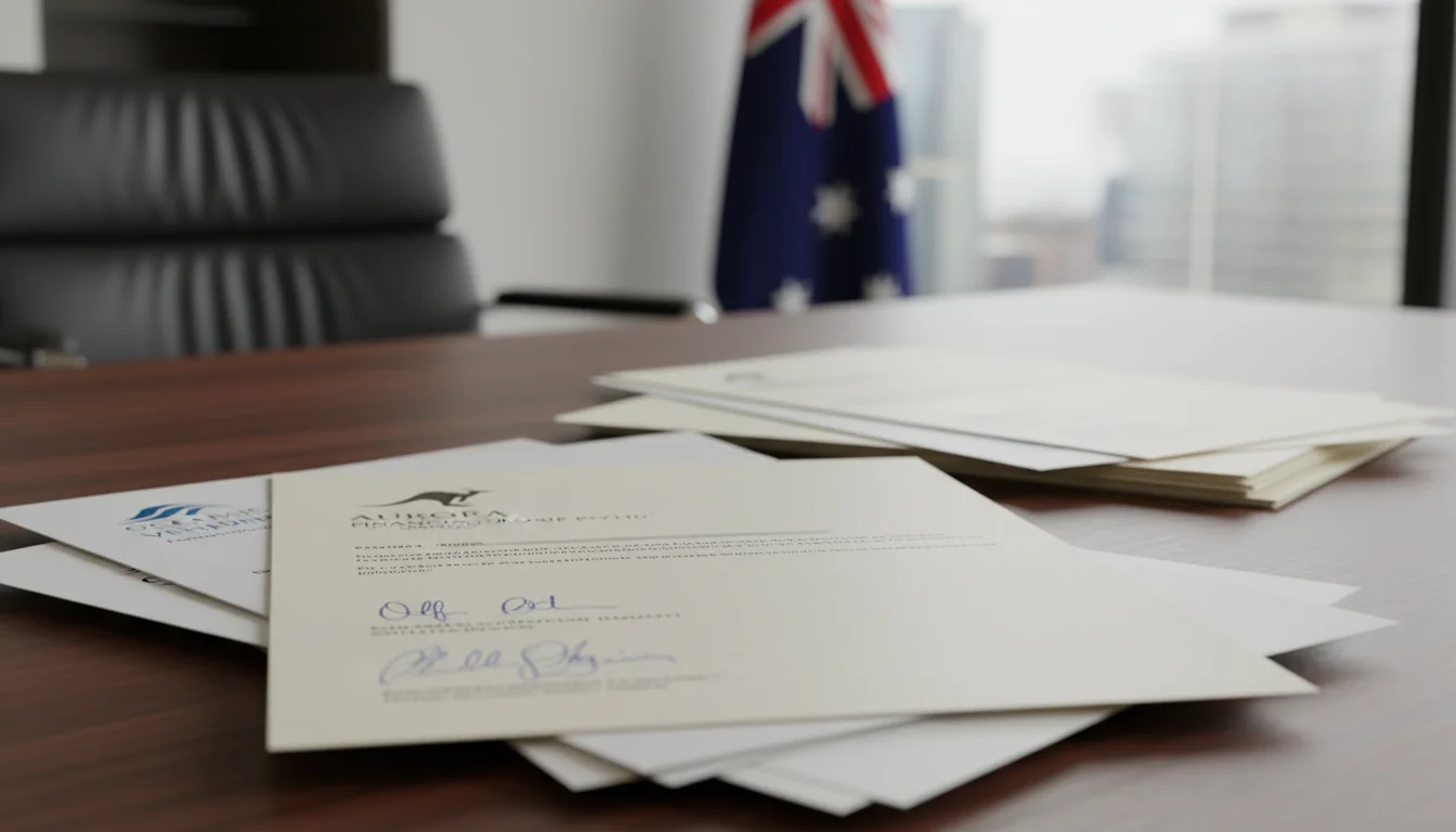 Stack of Australian corporate reference documents