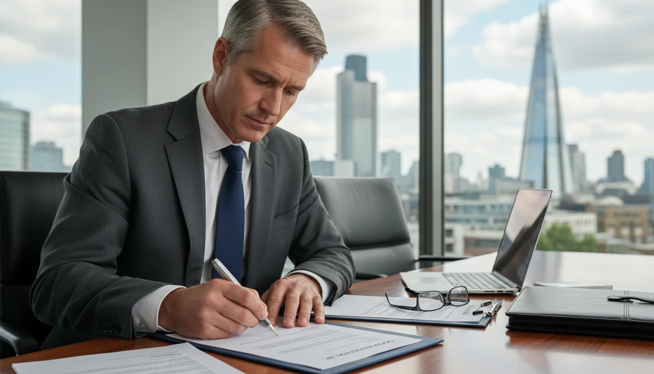 Signing a corporate reference document