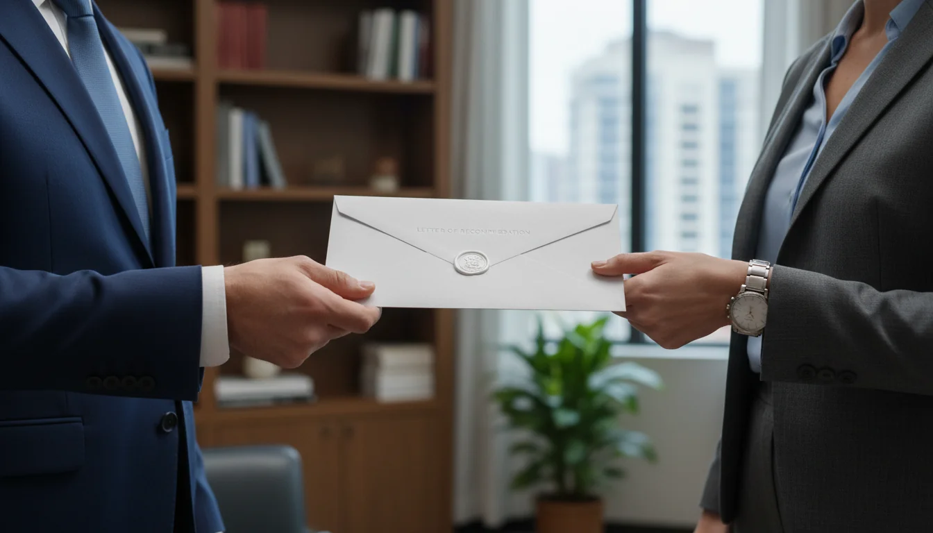 Handing over sealed recommendation envelope