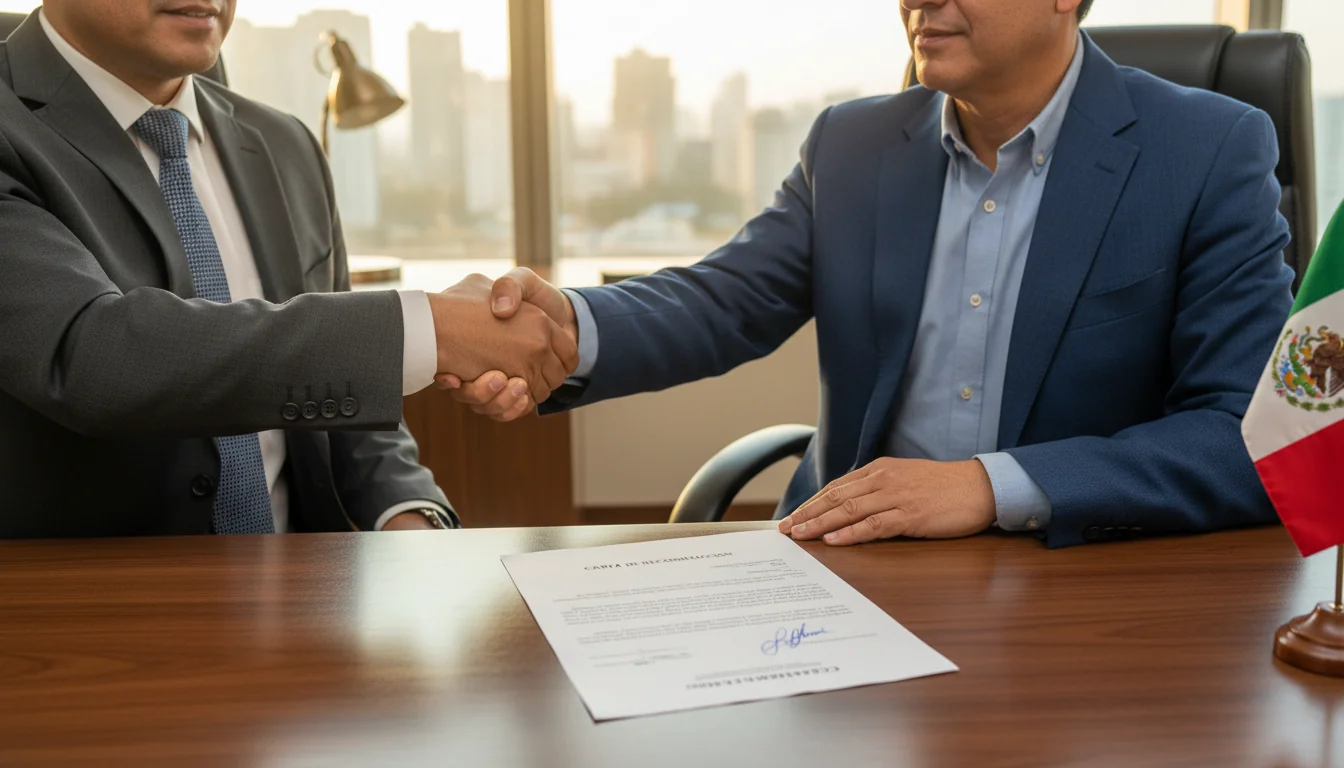 Mexican business handshake agreement