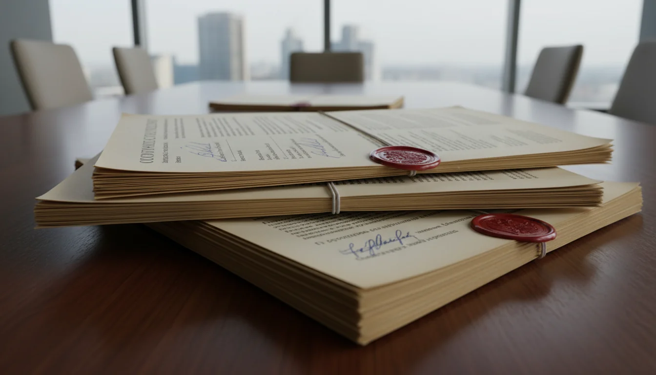 Stack of Russian legal documents