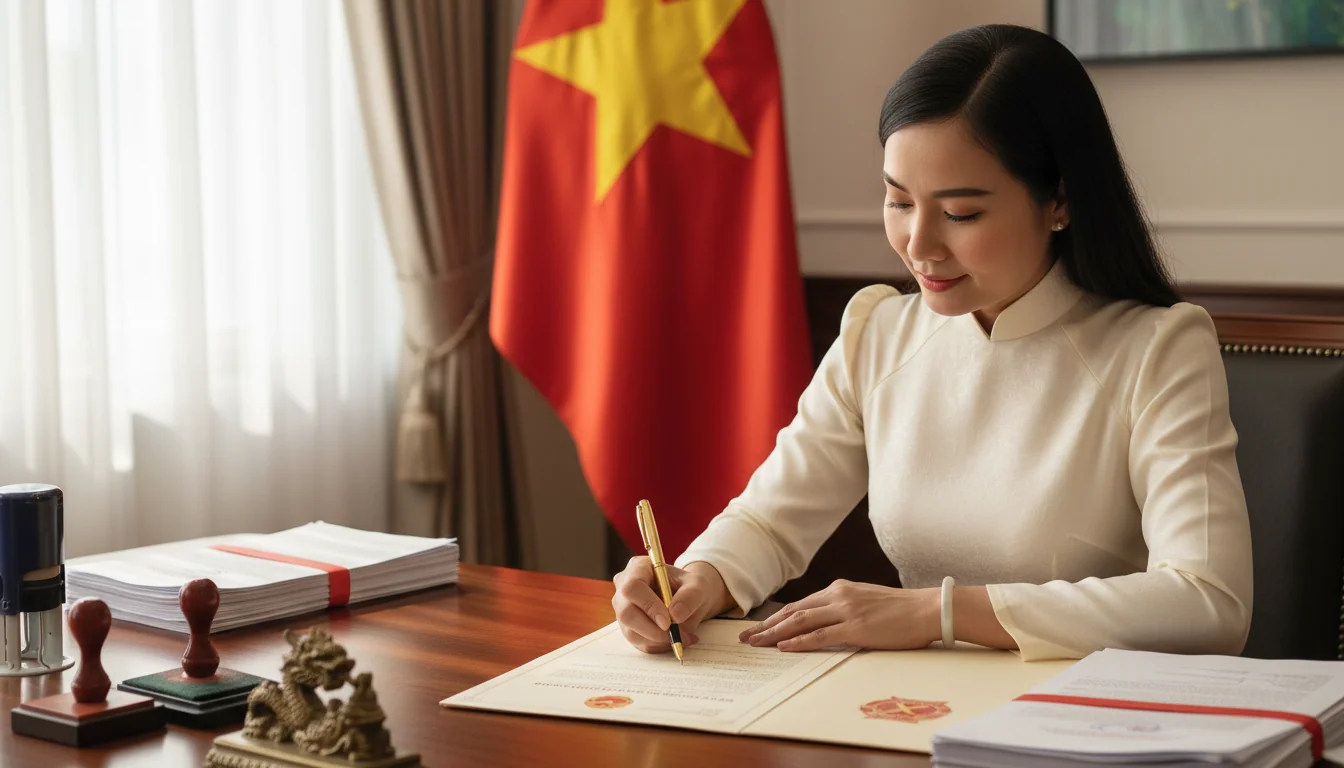 Signing corporate letter