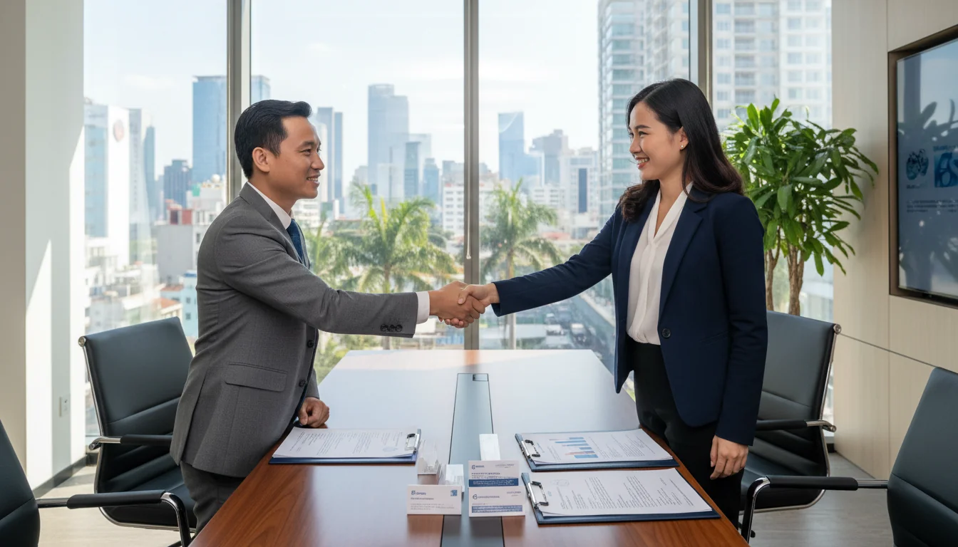 Vietnamese business meeting