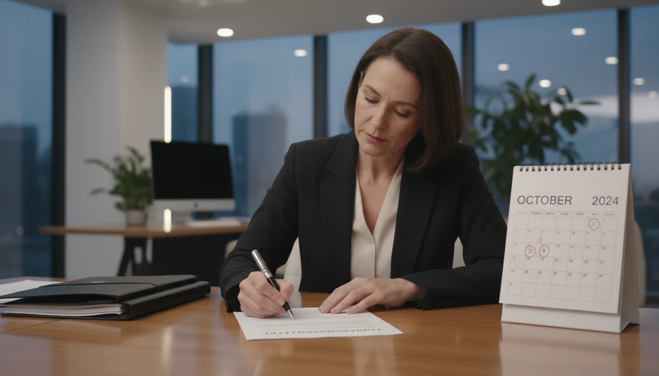 Professional signing resignation letter