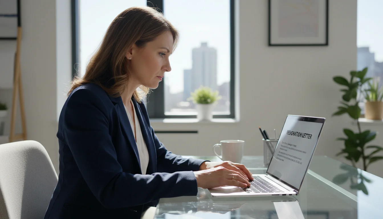 Professional writing a resignation letter