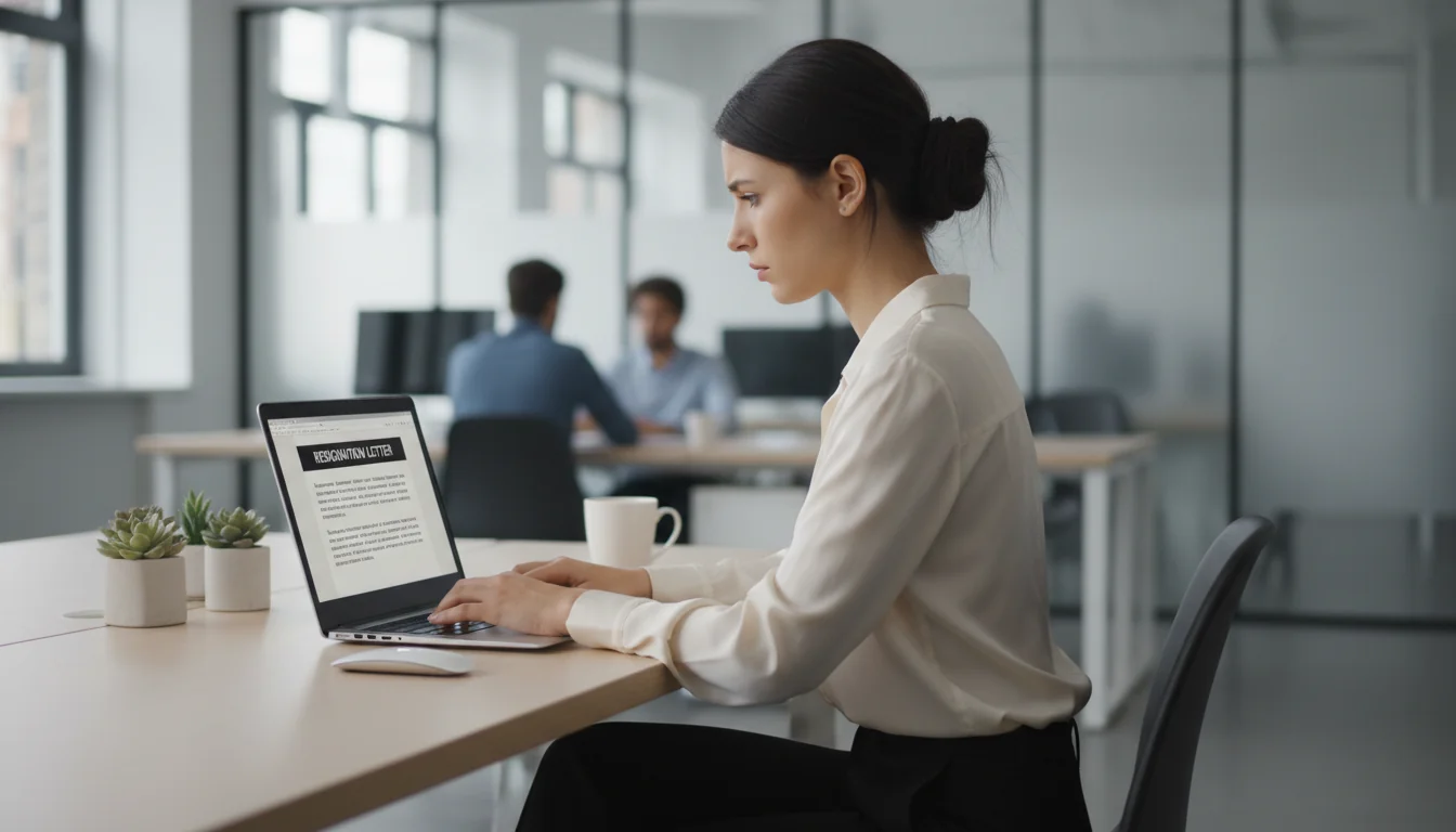 Professional writing a resignation letter