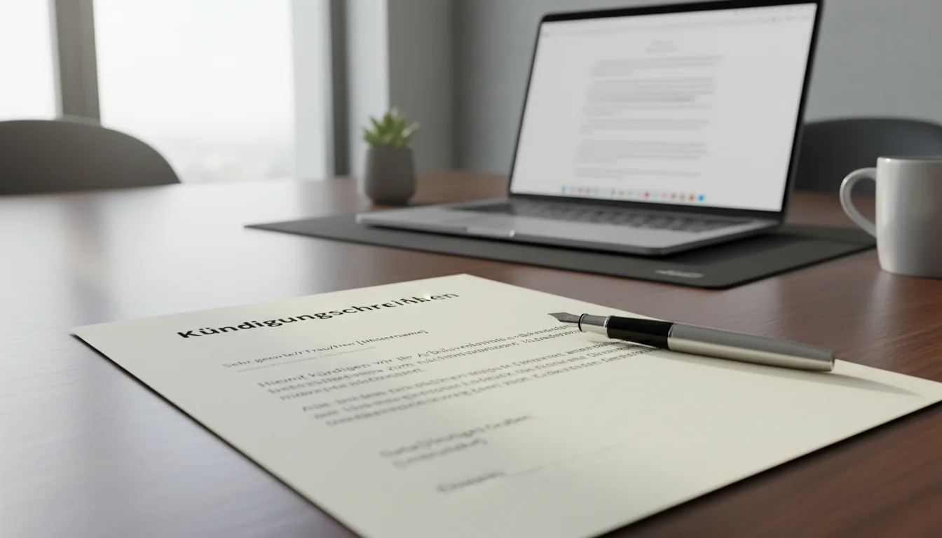 German termination letter document