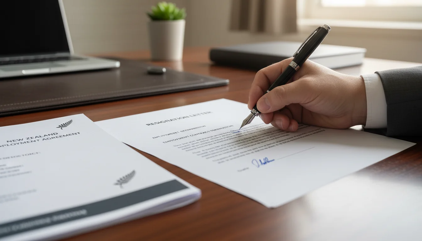 Signing formal resignation document