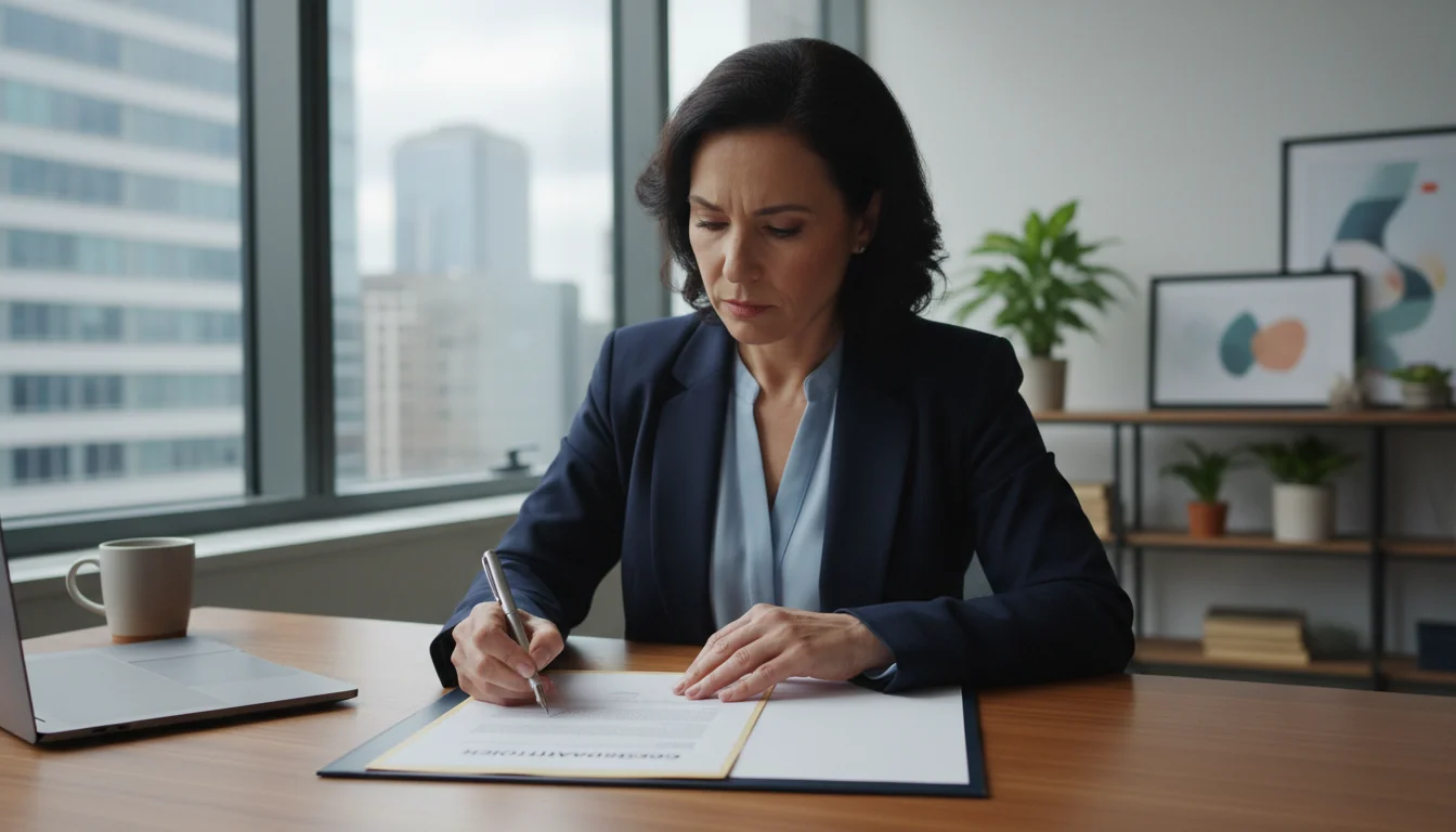 Professional signing resignation letter