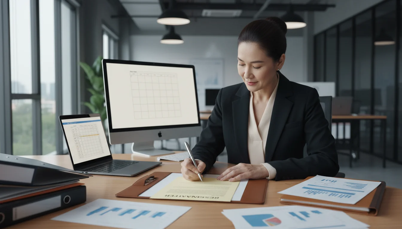 Professional signing resignation letter