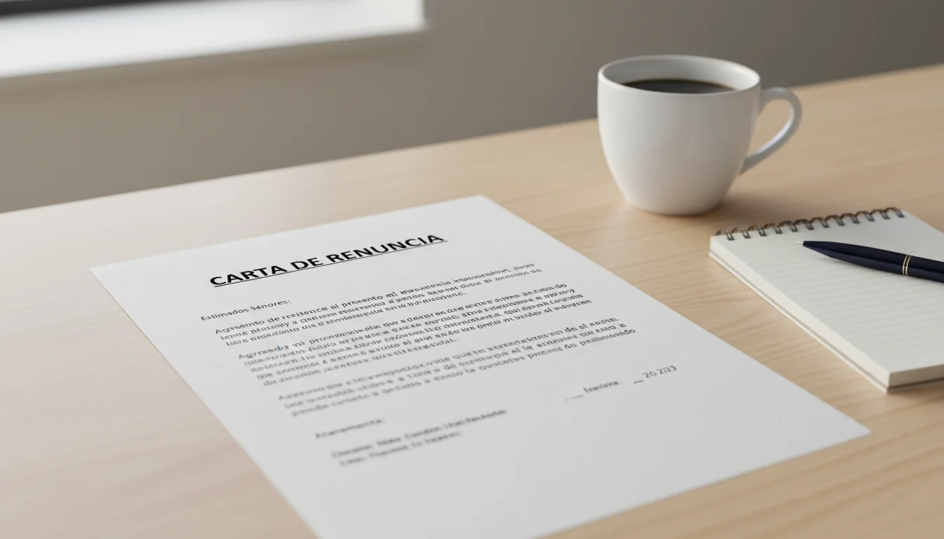 Resignation letter template