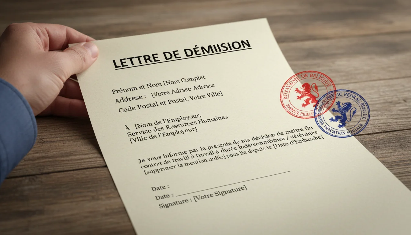 Template of Belgian resignation document