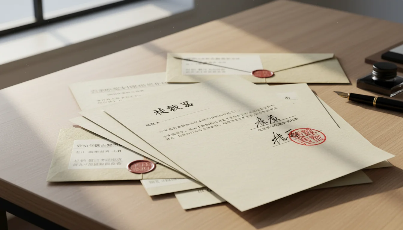 Stack of legal resignation documents