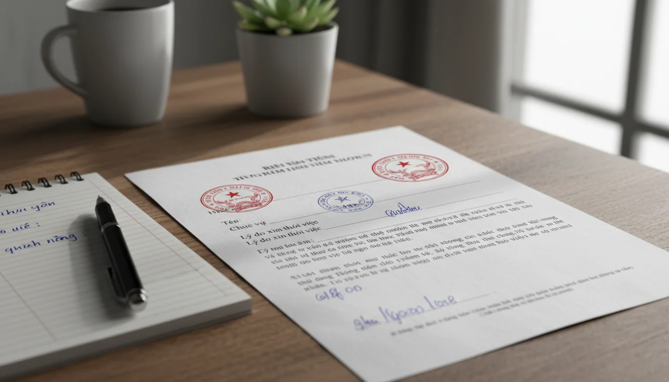 Vietnamese corporate resignation form