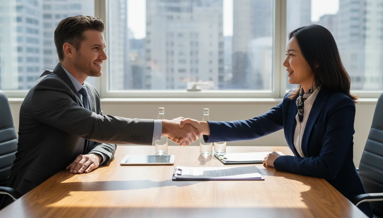 Handshake sealing consulting deal