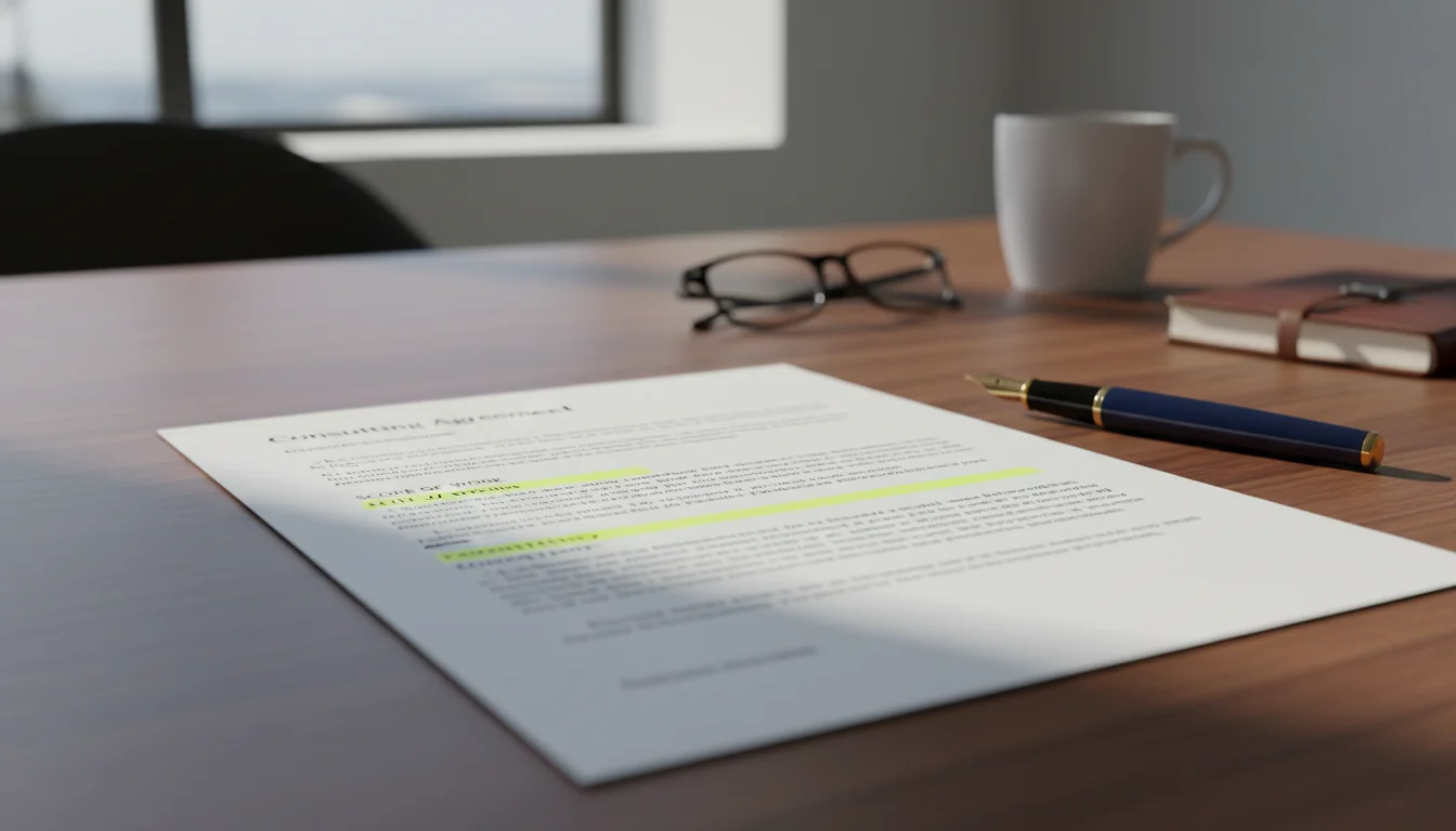 Key clauses in contract document