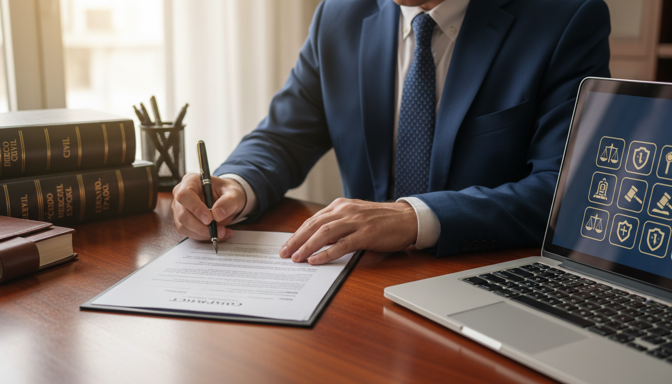 Adult signing consultancy contract document