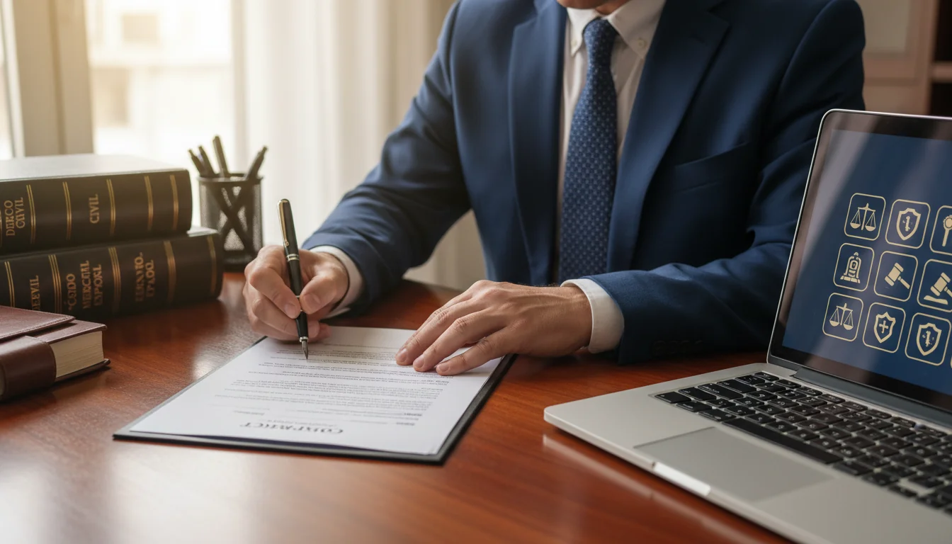 Adult signing consultancy contract document
