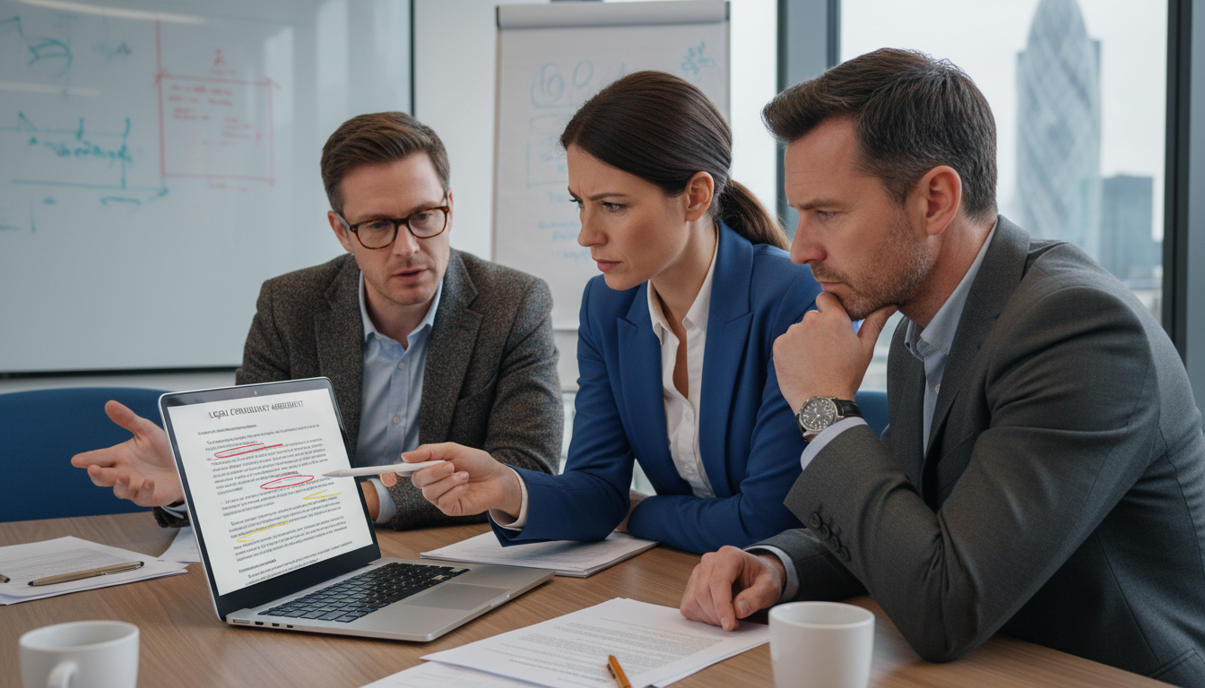 Team discussing agreement fixes