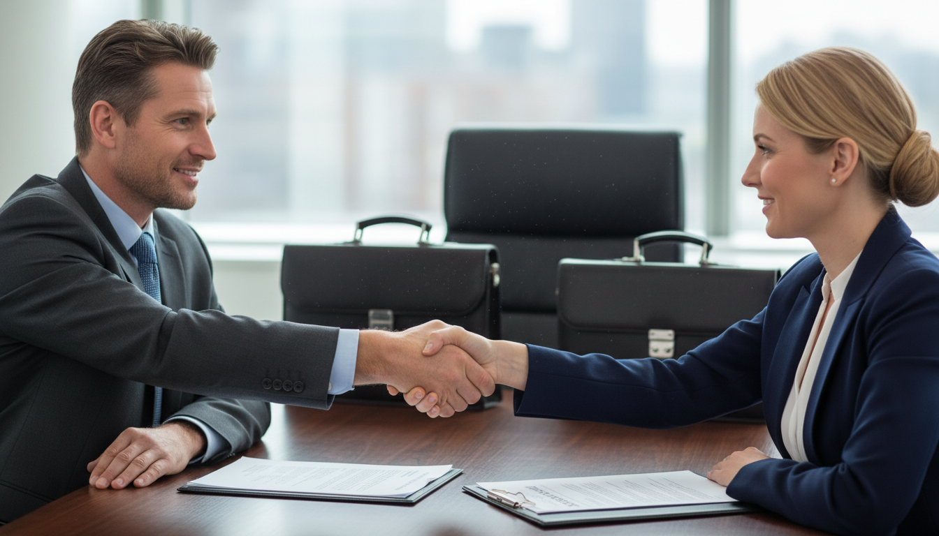 Handshake sealing business deal