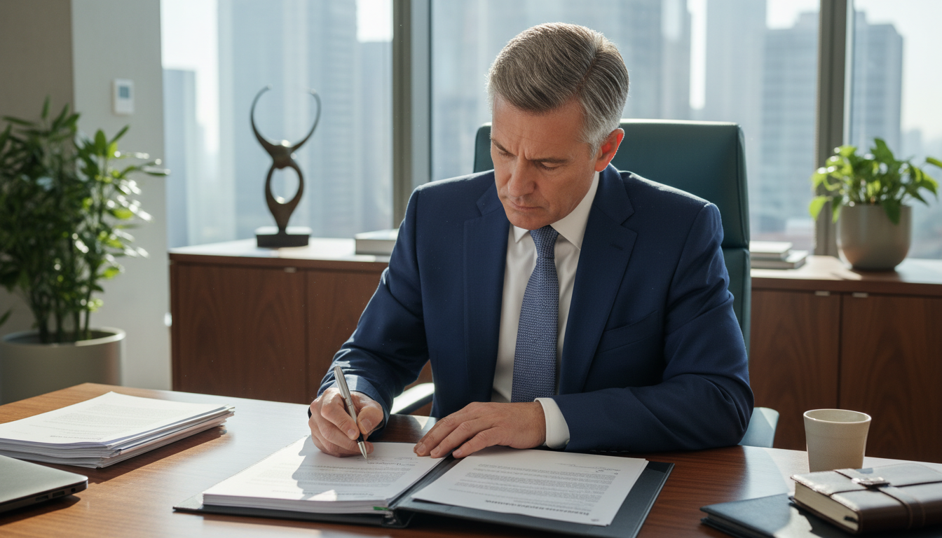 Professional signing consulting contract