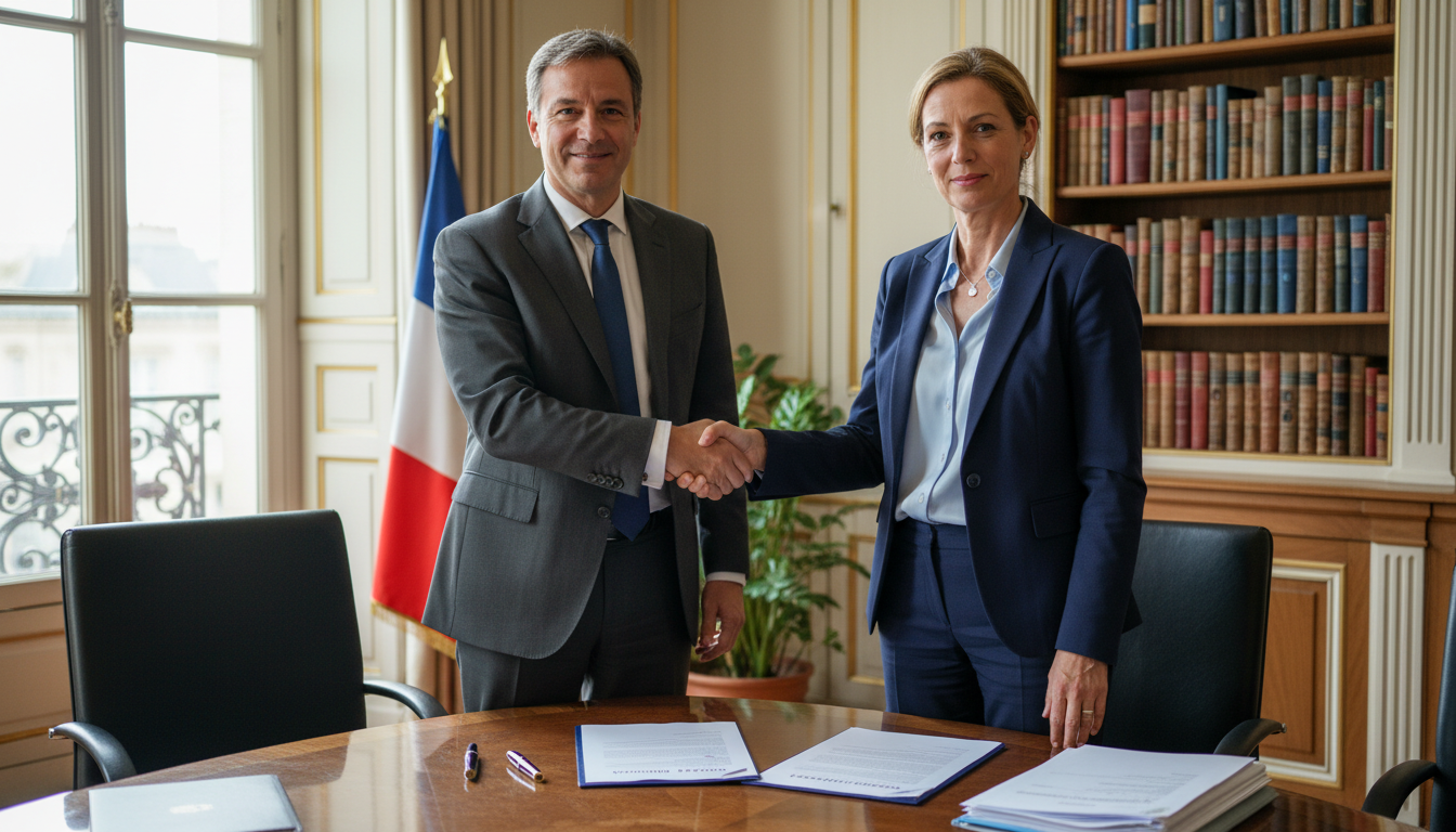 Signing a French service agreement