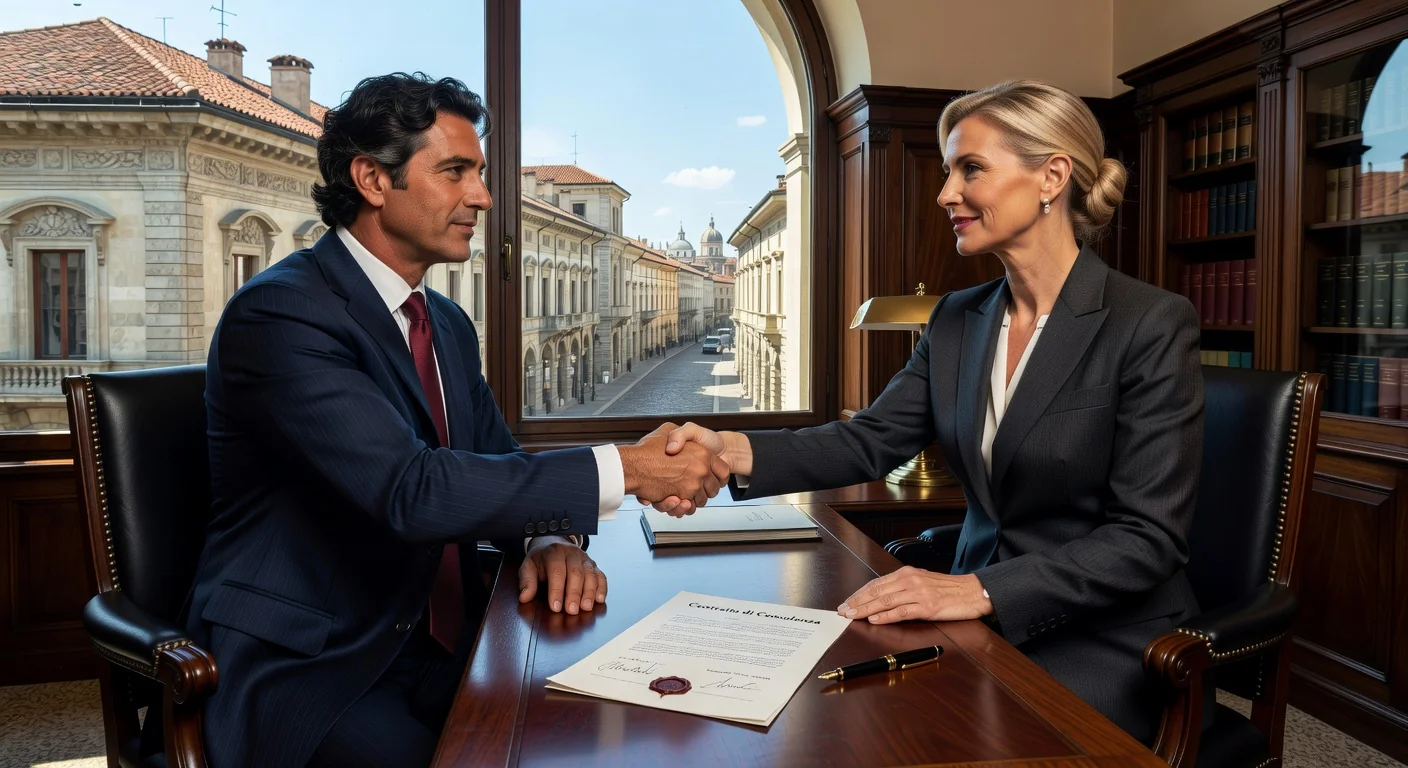 Signing a consultancy agreement in Italy