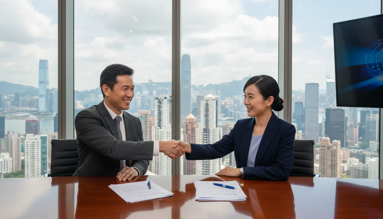 Signing Hong Kong service contract