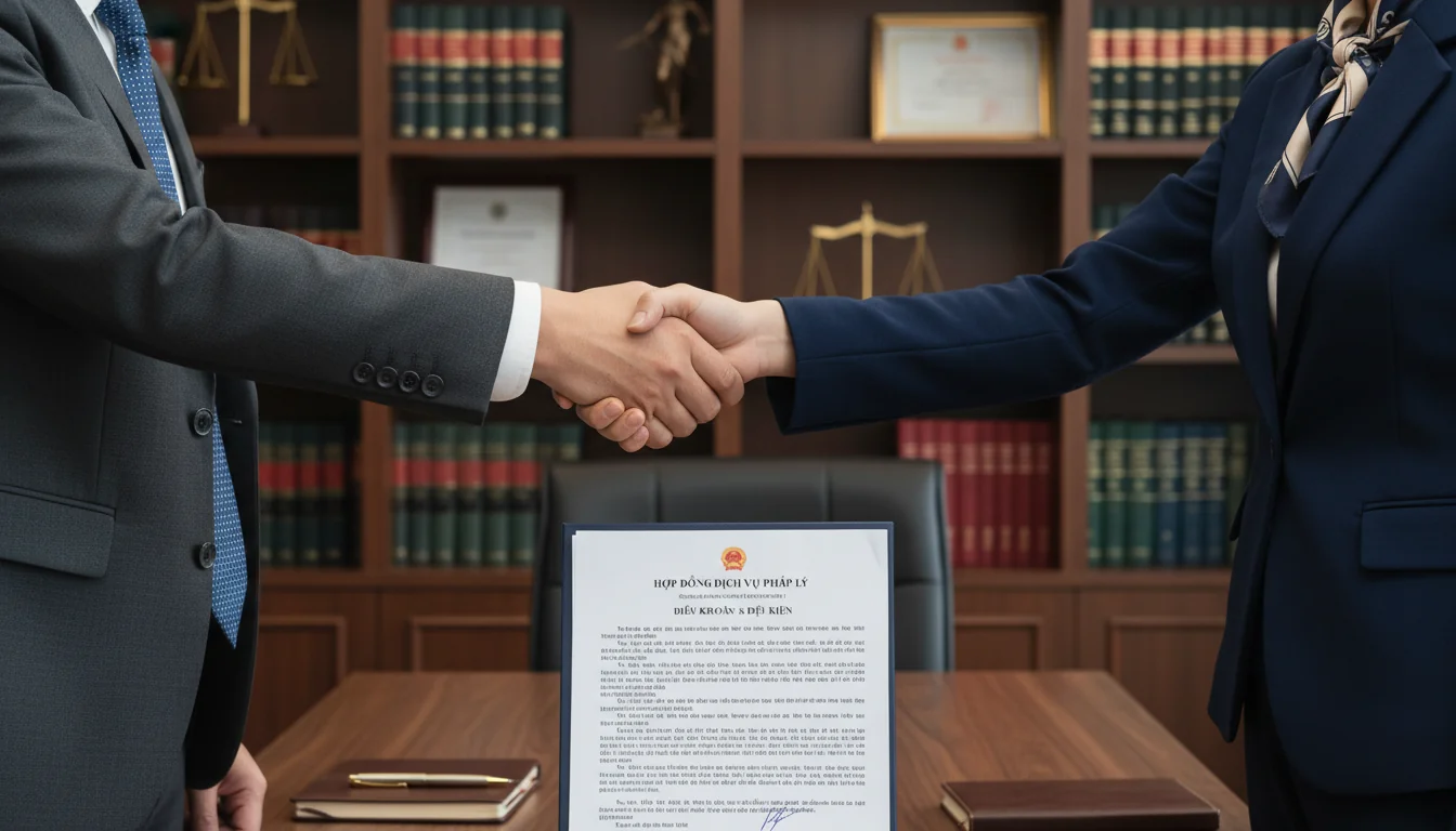 Legal handshake for service contract