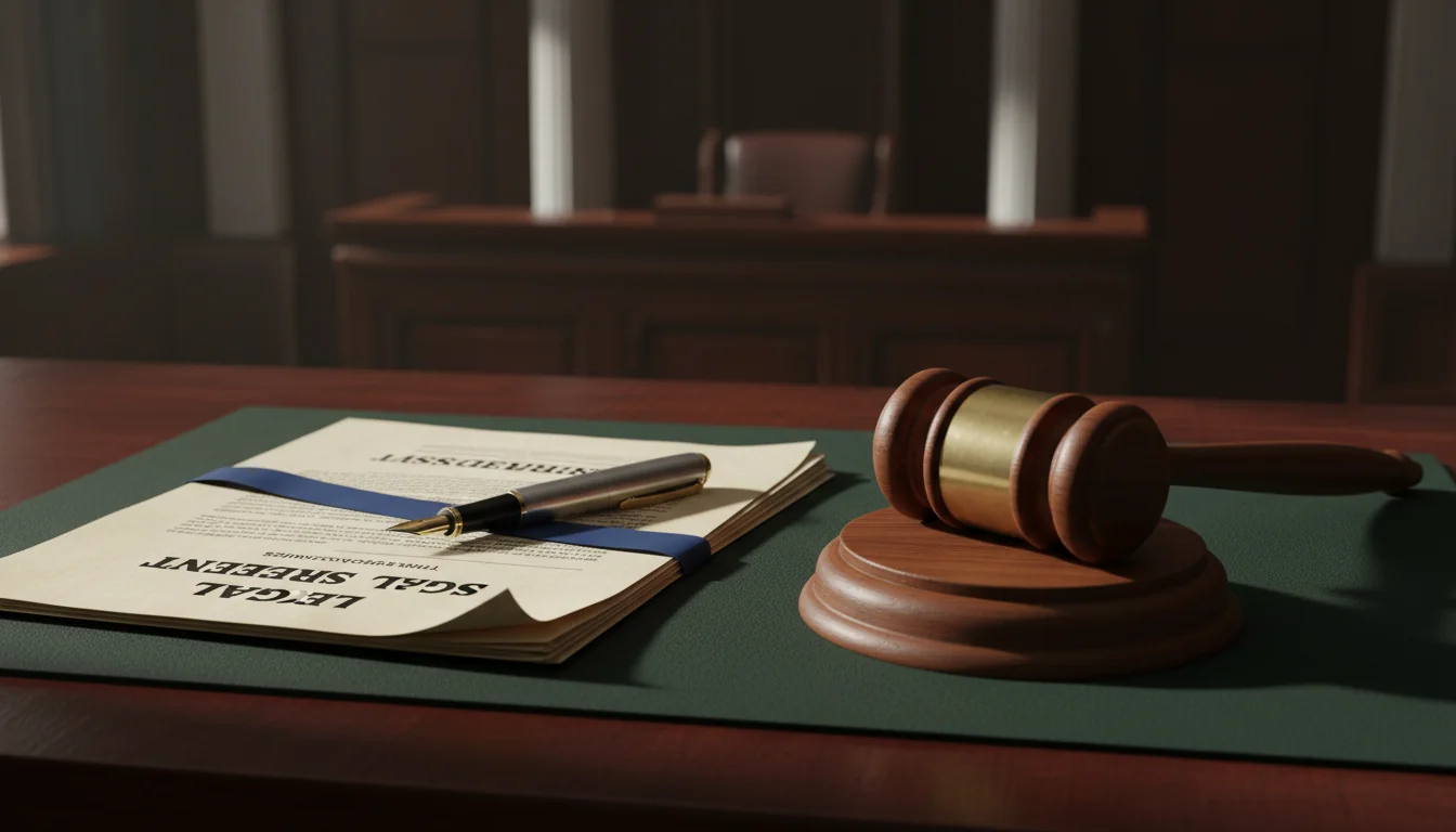 Gavel and legal contract documents