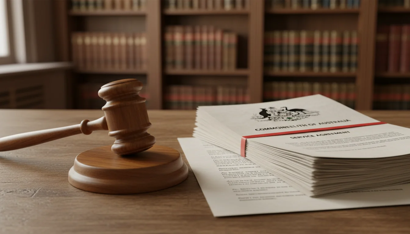 Gavel and Australian legal papers
