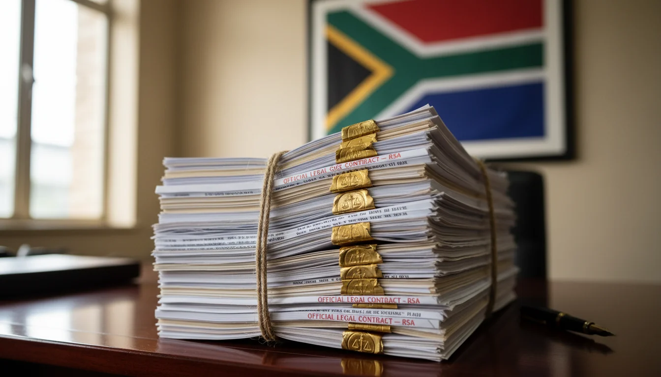 South African legal documents stack
