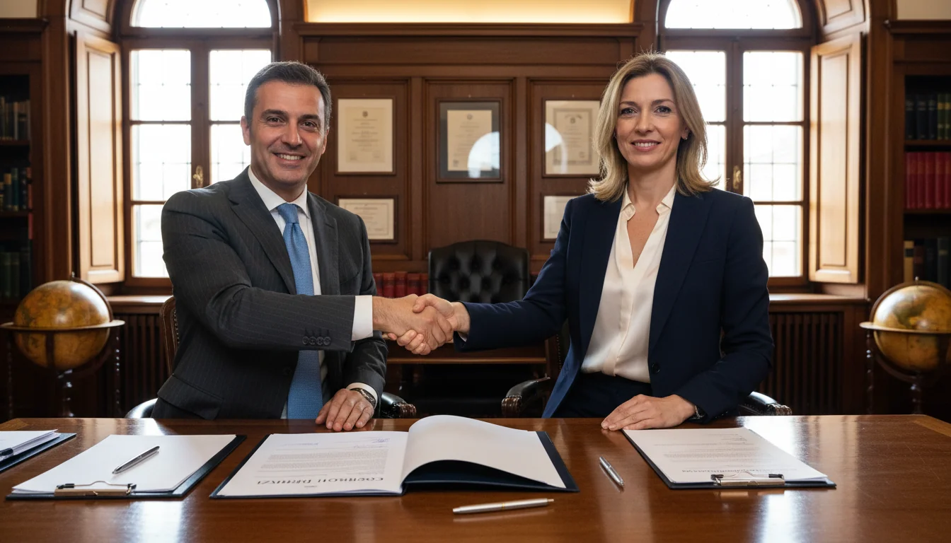 Signing a Contratto di servizi agreement