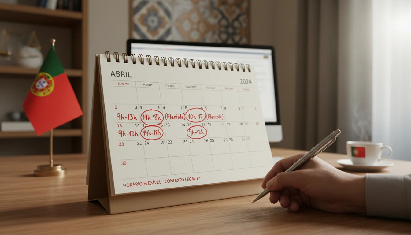 Variable schedule calendar for part-time work.