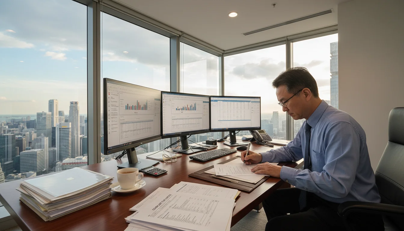 Person signing tax invoice form