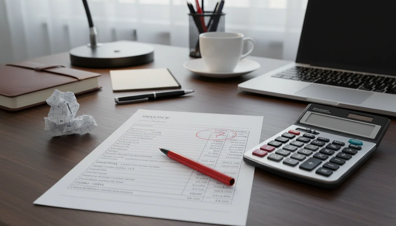 Invoice with calculation errors