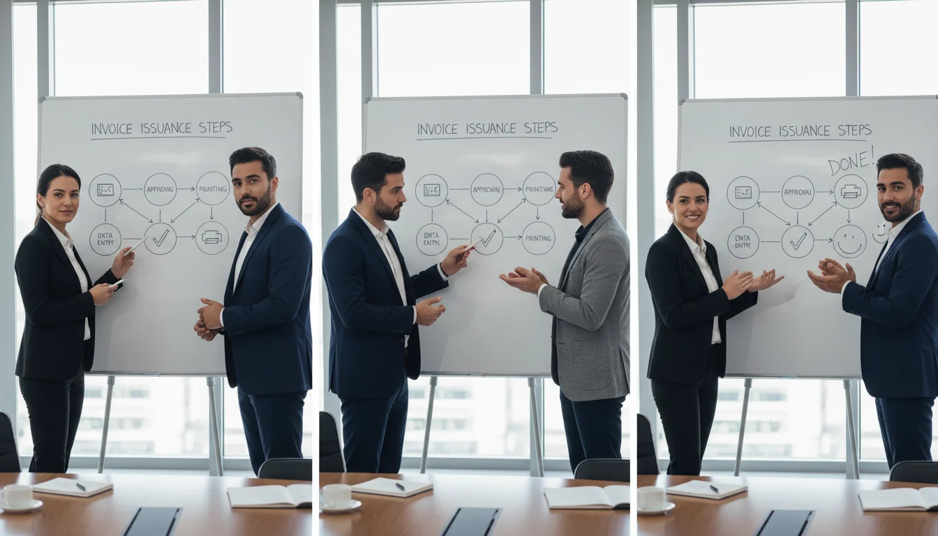 Steps in invoice issuance procedure