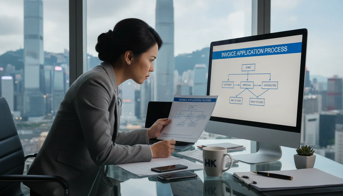 Steps in invoice process flowchart