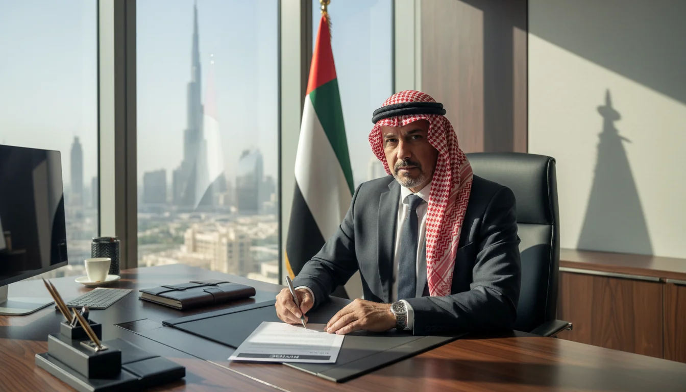 Professional signing formal corporate invoice