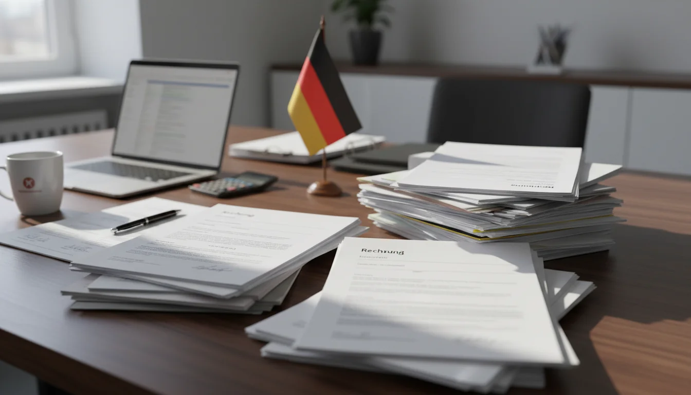 Stack of German corporate papers