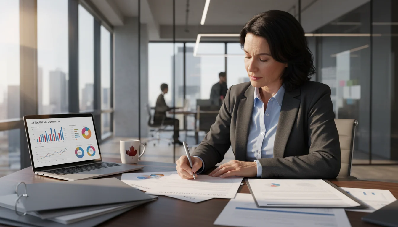 Professional signing invoice document