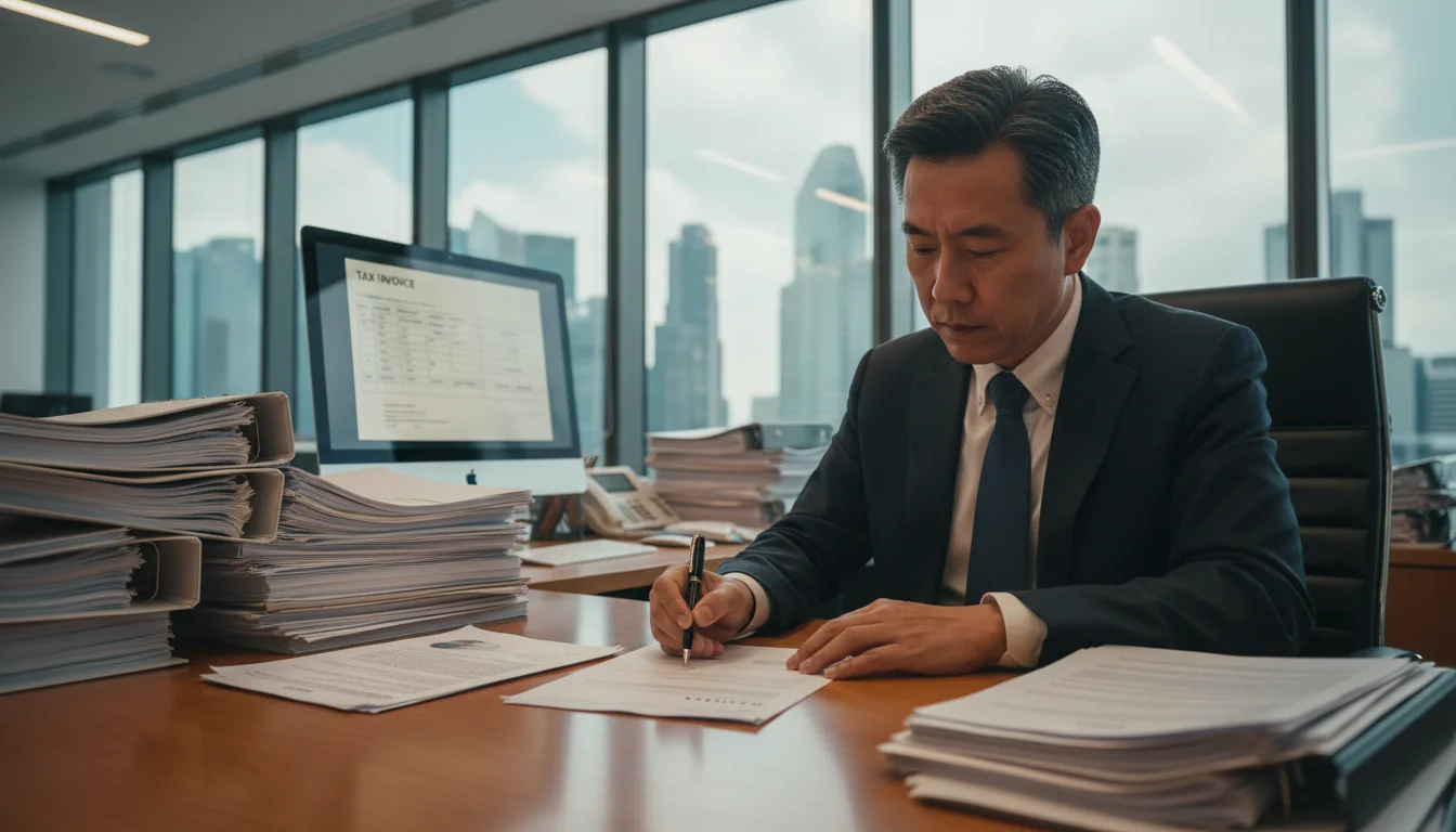 Professional signing tax invoice